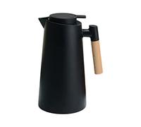 Benkeg 1L Thermal Coffee Carafe Double Walled Coffee Pot Thermal Carafe Thermos Pot With Wood Handle Water Kettle Insulated Flask Tea Carafe Keeping Hot Cold