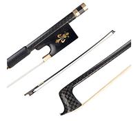 Benkeg 4/4 Violin Fiddle Bow Carbon Fiber Round Stick Ebony Frog Horsetail Hair Well Balanced,fiddle Bow
