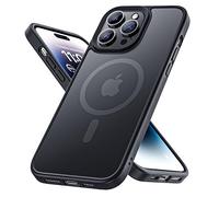 BENKS Magnetic iPhone 14 Pro Case Compatible with Magsafe Military Grade Drop Protection Translucent Matte Ultimate Touch Feeling Shockproof Bumper Slim Protective Case for iPhone 14 Pro Black