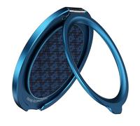 BENKS Magnetic Phone Ring for MagSafe 2-in-1 Stand and Grip, 360° Rotation, 180° Holder, Kevlar Ring with Strap, Ergonomic Grip for iPhone 17/16/15/14/13/12 Pro Max - ArmorGrid Blue
