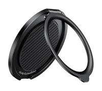 BENKS Magnetic Phone Ring for MagSafe - 2-in-1 Stand and Grip, 360° Rotation, 180° Holder, Kevlar Ring with Strap, Ergonomic Grip for iPhone 16/15/14/13/12 - Black