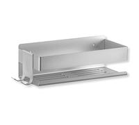 BENKSTEIN Shower Shelf for Gluing or Drilling Shower Basket for Hanging - Can Also Be Mounted No Drilling Shower Gel & Shampoo Holder for Shower etc. Bathroom Organiser Shower Shelf