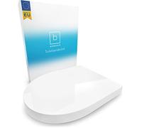 Benkstein® Toilet Lid with Soft-Close D-Shape White - Antibacterial Toilet Seat - Quick Release for Easy Cleaning - Easy Assembly - Urea Duroplast - Removable - Maximum Load 150 kg