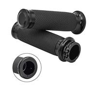 Benlari Black Hand Grips 1 Inch Motorcycle Handlebar Grips Cable Throttle Compatible for Harley Davidson Sportster Touring Dyna Softail 883 1200
