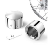 Benlari Chrome Axle Nut Cover Cap Compatible for Harley Davidson Touring Softail Sportster Dyna Trike Electra Street Road Glide Road King Fat Boy 2002-2019