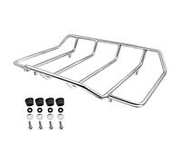 Benlari Chrome Tour Pack Luggage Rack Trunk Top Rack Motorcycle Trunk Rail Rack Compatible for Harley Touring Street Glide Electra Glide Road Glide Road King Ultra Limited 1984-2023