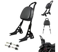Benlari Passenger Backrest Detachable Sissy Bar Pad Compatible 2004-2023 for Harley Davidson Sportster XL1200 XL883 SuperLow Iron 883 1200 48 Black