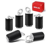 Benlari UTV Tie Down Anchors 1-7/16" Flexible Loop Lock and Ride Iron Ruber Fit for Polaris Ranger General 500 570 1000 XP 900 800 700 2013-2025 with 1-7/16" Hole Glossy White(Black)