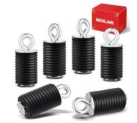 Benlari UTV Tie Down Anchors 1-7/16" Lock and Ride Iron Ruber Fit for Polaris Ranger General 1000 XP 900 XP 800 700 500 570 General 1000 Fit for 1-7/16" Hole 2013-2025 Glossy White(Black)