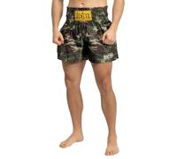 BENLEE Men's Thai Boxing Trousers Plain Thai Camo Woodland L