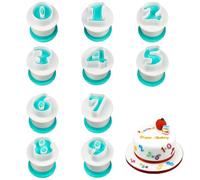 benlidoner 10 PCS Number Cookie Cutters Set, 0-9 Fondant and Icing Cutters for Wedding, Birthday, Christmas, Baby Shower Cake Decoration