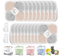 benlidoner 18pcs Cat Water Fountain Filter Replacement for Catit PIXI - Triple Filtration System with 2 Hose, Compatible with Drinking & Pet Fountains