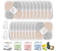 benlidoner 18pcs Cat Water Fountain Filter Replacement for Catit PIXI - Triple Filtration System with 2 Hose, Compatible with Drinking & Pet