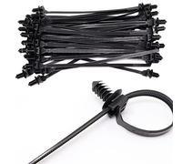 Benliu 50 Pcs Cable Zip Tie, 8.3x0.2 inch Heavy Duty Nylon Push Mount Self Locking Assortment Black