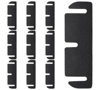 BENLIUDH 10PCS 3.5 Inch Door Hinge Shims, 0.03 Inch Thick Door Hinge Spacer for Doors Alignment and Repair, Can Be Trimmed (Black)