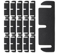 BENLIUDH 16PCS 3.5 Inch Door Hinge Shims, 0.03 Inch Thick Door Hinge Spacer for Doors Alignment and Repair, Can Be Trimmed (Black)