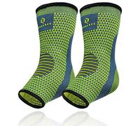 Ankle Compression Sleeve, Plantar Fasciitis Sock, Foot Arch and Achilles Tendon Support Brace for Running for Men and Women by Benmarck (Fjord Blue, Unisize)