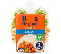 Benn’s Oriiginaal Basmati Rice 220g - Aromatic Long Grain Rice Pouch, Ready to Heat, Soft & Fluffy Texture, Microwaveable Convenience, Perfect Side Dish or Quick Meal (6x220g)