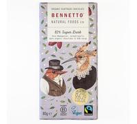 BENNETTO | 82% Super Dark | Exceptionally dark organic chocolate. 82% cocoa. Certified organic, Fairtrade, and net climate positive. 1x 80g Bar