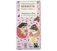 Bennetto Organic Chocolate Bar Raspberry in Dark 80g