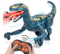 Bennol Remote Control Dinosaur Toy for Boys Age 3-8, Realistic Velociraptor with Lights & Sounds, RC Dino Toy with One-Key Demo, Birthday Gift for Boys Kids Aged 3 4 5 6 7