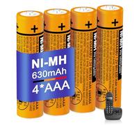 BENNTOP Ni-MH AAA Rechargeable Batteries 630 mAh 1.2 V HHR-65AAABU for Panasonic Gigaset BT Cordless Phones Pack of 4