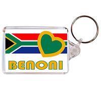 Benoni - Love South Africa/African Towns & Cities Flag - Double Sided Large Keyring Souvenir/Gift/Present