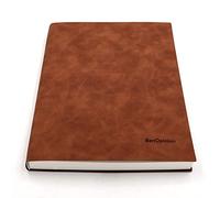 BenOpinion Large Blank Notebook Journal for Writing Drawing, Soft Faux Leather Cover, 100GSM Papers, 320 Pages, A4 8.4x11.4 inches Sketch Book(Brown, Plain)