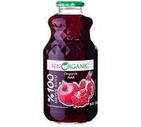 BenOrganic 100% Pomegranate Juice 946ml x 4 Glass Bottles