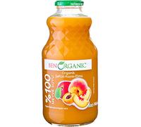 BenOrganic Peach, apricot, apple Juice 1 x 946ml Glass Bottles, Organic Juices, Sugar and Additives Free - Not from concentrate