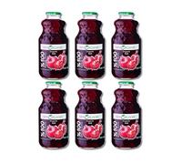 BenOrganic - Organic Pomegranate Juice - Glass Bottles (6 x 946ml), 100% Natural Fruit Juice Drink, No Sugar, No Additives, Not from Concentrate
