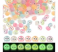 BENOSPACE 140 Pcs Resin Luminous Ghosts, Mini Luminous Briquettes Figurines Tiny Cute Tree Elves Ornament Glow in The Dark Ghost Statues for DIY Cake Topper Decor Micro Landscape Dollhouse Fairy Garde