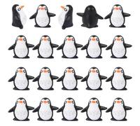 BENOSPACE 20Pcs Mini Penguin Figurines Resin Animal Statue Ornaments Tiny Potted Home Cake Decor DIY Crafts Accessories Garden Herd of Flat Back Cattle Fairy Outdoor Moss Micro Landscape Decoration