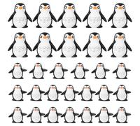 BENOSPACE 30Pcs Mini Penguin Figurines Resin Animal Statue Ornaments Tiny Potted Home Cake Decor DIY Crafts Accessories Garden Herd of Flat Back Cattle Fairy Outdoor Moss Micro Landscape Decoration