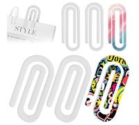 BENOSPACE 6Pcs Sublimation Paper Clips Jumbo Sublimation Blank Acrylic Paper Clips Large Heat Transfer Clip Personalized Sublimation Crafts for Gift Stationery Office School Home DIY Supplies(2 Sizes)