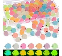 BENOSPACE Resin Luminous Hedgehogs, 70Pcs Mini Luminous Hedgehog Figurines Tiny Cute Animal Ornament Glow in The Dark Hedgehog Statues for DIY Cake Topper Decor Micro Landscape Dollhouse Fairy Garden