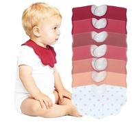 Benoxine Muslin Baby Bibs Soft and Absorbent Adjustable Baby Dribble Bandana Bibs with Adjustable Snaps for Unisex Baby Girls & Boys,7-Pack