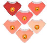 Benoxine Muslin Baby Bibs Soft and Absorbent Adjustable Baby Dribble Bandana Bibs with Adjustable Snaps for Unisex Baby Girls & Boys,6-Pack