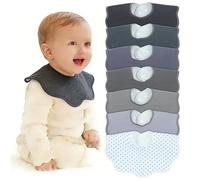 Benoxine Muslin Baby Bibs Soft and Absorbent Adjustable Baby Dribble Bandana Bibs with Adjustable Snaps for Unisex Baby Girls & Boys,7-Pack