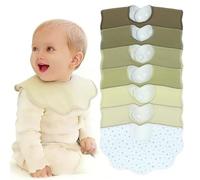Benoxine Muslin Baby Bibs Soft and Absorbent Adjustable Baby Dribble Bandana Bibs with Adjustable Snaps for Unisex Baby Girls & Boys,7-Pack