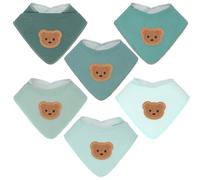 Benoxine Muslin Baby Bibs Soft and Absorbent Adjustable Baby Dribble Bandana Bibs with Adjustable Snaps for Unisex Baby Girls & Boys,6-Pack