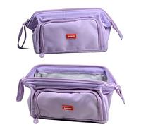 BenPo bar Large Pencil Case Big Capacity Pencil Bag Portable Pencil Case School Supplies Suitable for Middle High School College Students Girls Boys Teen Storage Organizer Gift (Purple)