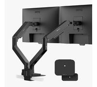 BenQ BDH01 Dual Monitor Arm -Gas Spring Monitor Stand for 2 Screens Up to 35'' & 44lbs, Heavy Duty, Quick Installation, No Sagging, Top Clamp and Grommet Base, Reinforcement Plate, VESA 75x75 &100x100