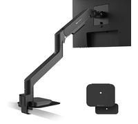 BenQ BSH01 Ergo Monitor Arm, Gas Spring Monitor Stand for Up to 45'' & 20kg Screens, Heavy Duty, Quick Installation, No Wobbling, Top Clamp and Grommet Base, Reinforcement Plate, VESA 75x75 &100x100mm