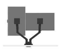 BenQ ErgoArm BDH01 Dual Monitor Arm for 2 Screens Up to 35'' & 44lbs. Black | VESA 75×75, 100×100. Fits desk 12-45mm thick. Heavy duty. Reinforcement plate desktop protect. Top mounting - clamp & grommet