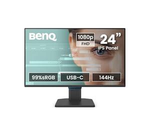 BenQ GW2490C 23.8" 1080p FHD 144Hz IPS Eye-Care Home Office Monitor, USB-C, 1080x1920, Visual Optimiser, Flicker-free, Low Blue Light, Ultra Slim Bezel, TÜV-Certified, Eye-CareU