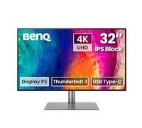 BenQ PD3225U Thunderbolt Monitor 4K IPS Black UHD 32" for MacBook, AQCOLOR, 98% P3, 100% sRGB & Rec.709, DeltaE ≤ 2, Factory Calibration, USB-C 85W, USB Hub, Daisy Chain, KVM Switch