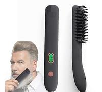 BenRich Beard Straightener, Anti-Scald Beard Straightening Comb, Ceramic & Ionic Heated Hair Straightener Brush Great Birthday Christmas Gifts for Men, Adjustable Temperatures LCD Display ℉/ ℃
