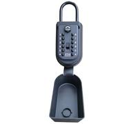 BenRich Key Safe Lock Box with Shackle, Weatherproof Outdoor 10 Digit Combination Portable Key Storage Padlock for Garden Gate, Shed & Front Door (Black)