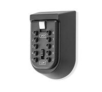BenRich Outdoor Key Safe Wall Mounted, 10-Digits Combination Key Lock External Storage Box with Push Button Rubber Cover for Home Front Door Gate Elderly Carers